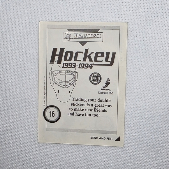 1993-94 Panini Hockey Stephan Lebeau Montreal Canadiens #16 Sticker - Picture 3 of 3